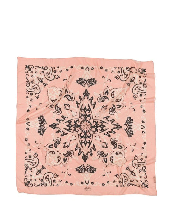 Maison Lecomte Flament Classic Cotton Bandana in Coral Pink 