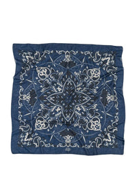Maison Lecomte Flament Classic Cotton Bandana in Navy 