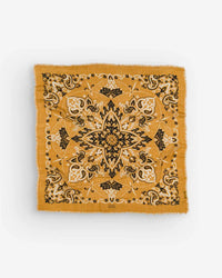 Maison Lecomte Flament Classic Wool & Silk Bandana in Honey 1 - Bliss Boutiques