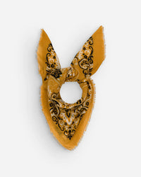 Maison Lecomte Flament Classic Wool & Silk Bandana in Honey 3 - Bliss Boutiques
