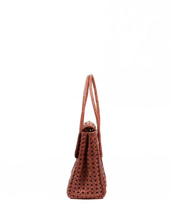 Maison N.H Paris Violette Petit Cuir Flap Bag in Picante 