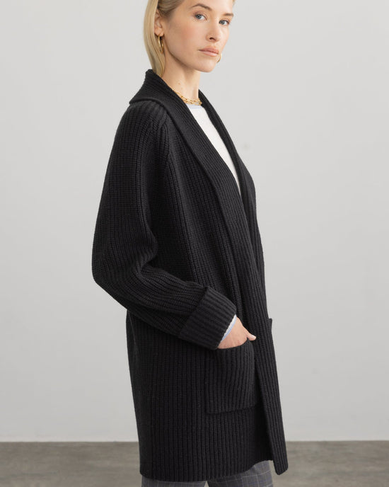 Margaret O'Leary Florence Coat in Nero 