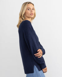 Margaret O'Leary Tunic Vee in Navy 