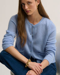 Margaret O'Leary Coco Cardigan in Tide 4 - Bliss Boutiques