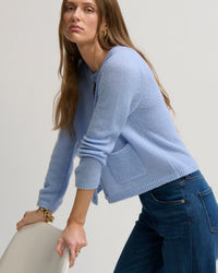 Margaret O'Leary Coco Cardigan in Tide 3 - Bliss Boutiques