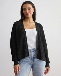 Margaret O'Leary The Beach Cardigan in Black 1 - Bliss Boutiques
