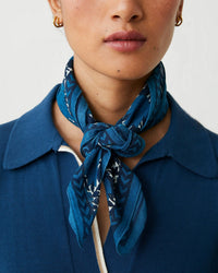 Moismont Ajmer Scarf No 791 in Indigo 2 - Bliss Boutiques