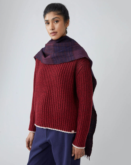 Moismont Anderson Wool Scarf No 803 in Fig 