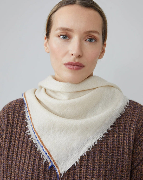 Moismont Ida Wool Square Scarf No 792 in Paper 
