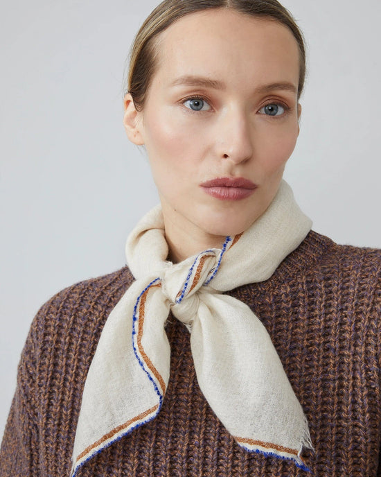 Moismont Ida Wool Square Scarf No 792 in Paper 