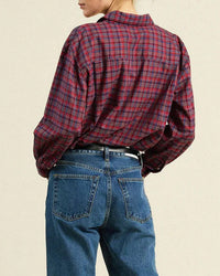 Blake Oversized Shirt in Mulled Wine Plaid - Bliss Boutiques