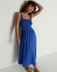 Nation LTD Adeline Midi Dress in Lapis 1 - Bliss Boutiques