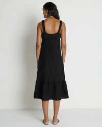 Nation LTD Amalia Midi Dress in Jet Black 5 - Bliss Boutiques