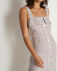 Nation LTD Amalia Midi Dress in Praline Stripe 3 - Bliss Boutiques