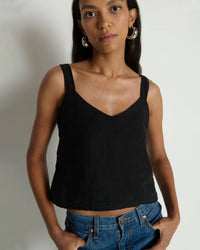 Nation LTD Annie V-Neck Top in Jet Black 5 - Bliss Boutiques