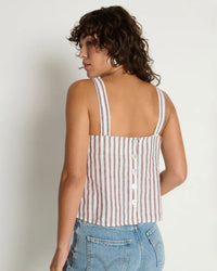 Nation LTD Annie V-Neck Top in Praline Stripe 5 - Bliss Boutiques