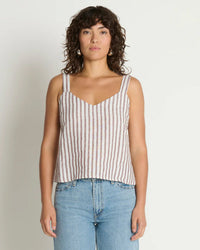 Nation LTD Annie V-Neck Top in Praline Stripe 4 - Bliss Boutiques