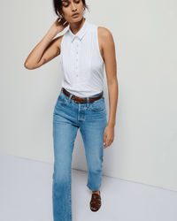 Nation LTD Greta Pintuck Top in White 