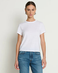 Nation LTD Laurence Shrunken Tee in White 3 - Bliss Boutiques
