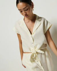 Nation LTD Noemi Tie Front Tank in Porcelain 