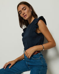 Nation LTD Paulette Tank New Perfect Slub in Night Sky 