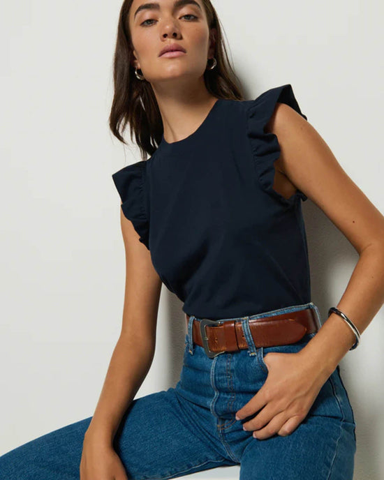 Nation LTD Paulette Tank New Perfect Slub in Night Sky 