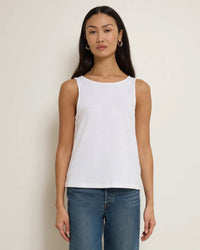 Nation LTD Sammi Tie Back Tank in Optic White 2 - Bliss Boutiques