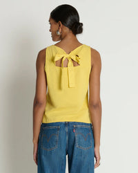 Nation LTD Sammi Tie Back Tank in Sunshine 3 - Bliss Boutiques