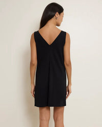 Nation LTD Sylvie V-Neck Mini Dress in Jet Black 3 - Bliss Boutiques