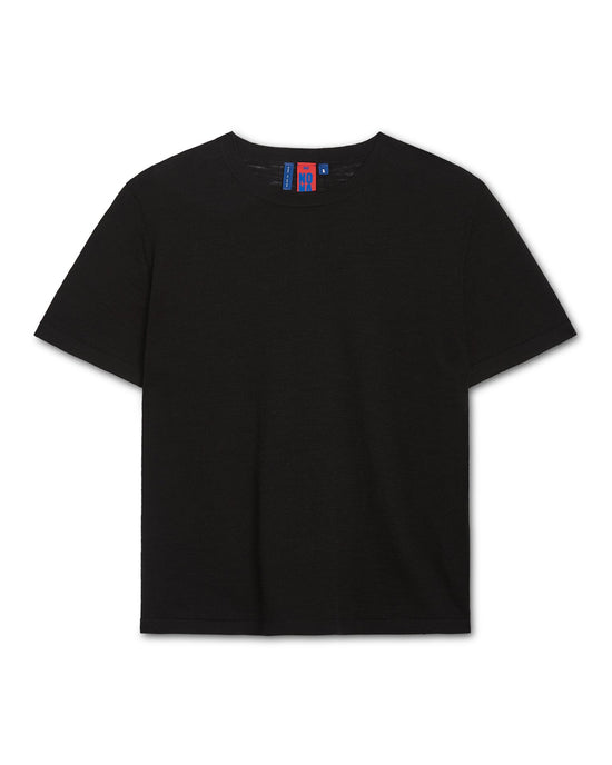 NO NAME Boxy Crewneck Tee in Black 