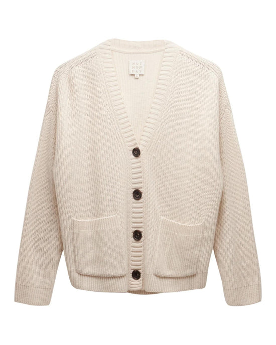 Not Monday Magnus Fisherman Cardigan in Ivory 