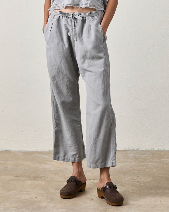 NSF Clothing Akari Tie Waist Pants in Pale Grey