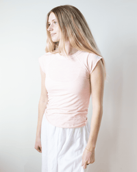 NSF Chloe Fitted Raglan Muscle T in Rosy 