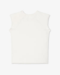 NSF Chloe Fitted Slub Jersey Muscle Tee in Soft White 