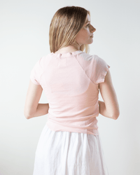 NSF Gia Fitted Rib U Neck in Rosy 