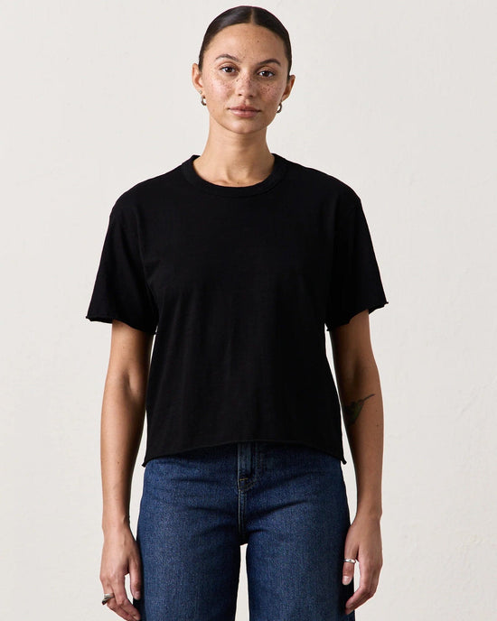 NSF Harper S/S Boxy T in Black 