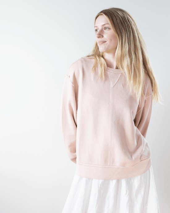 NSF Hayes Oversize Crew Sweatshirt in Rosy 