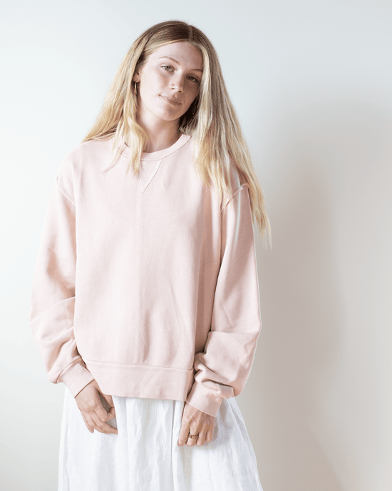 NSF Hayes Oversize Crew Sweatshirt in Rosy 
