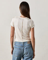 NSF Tara Fitted Shrunken Crew T in Ivory 