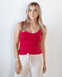 Only Hearts Lingerie Del Low Back Tank in Tango