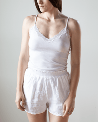 Only Hearts Org Cttn w/ Lace Cami in White 