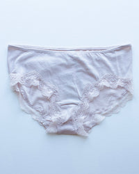 Only Hearts Org Cttn w/ Lace Hipster in Bone 