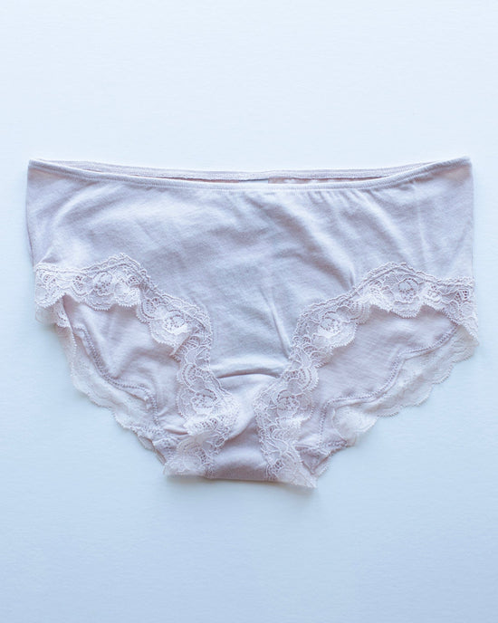 Only Hearts Org Cttn w/ Lace Hipster in Bone 