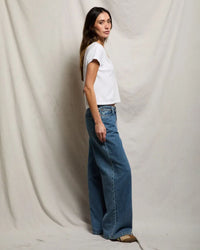 perfectwhitetee Alanis - Recycled Cotton V Neck in White 3 - Bliss Boutiques