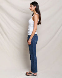 perfectwhitetee Annie - Recycled Cotton Ribbed Tank in White 4 - Bliss Boutiques