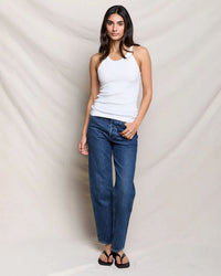 perfectwhitetee Annie - Recycled Cotton Ribbed Tank in White 2 - Bliss Boutiques