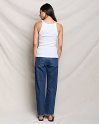 perfectwhitetee Annie - Recycled Cotton Ribbed Tank in White 5 - Bliss Boutiques