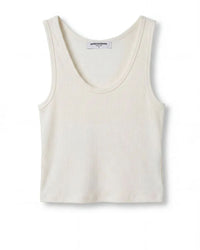 perfectwhitetee Blondie - Structured Rib Bra Friendly Tank in Bright Ivory 6 - Bliss Boutiques