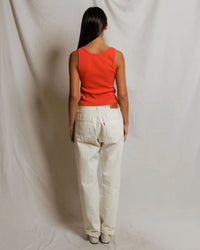 perfectwhitetee Blondie - Structured Rib Bra Friendly Tank in Clementine 4 - Bliss Boutiques