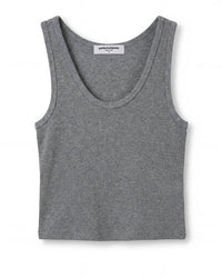 perfectwhitetee Blondie - Structured Rib Bra Friendly Tank in Dark Heather Grey 5 - Bliss Boutiques